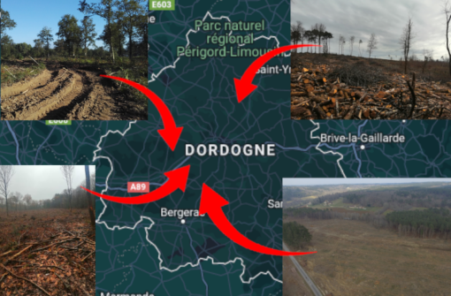 SOS-Forêt Dordogne cartographie vos photos de coupes-rases & Conférence de Charlotte Glinel