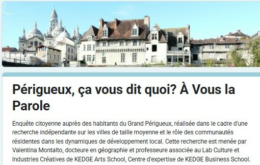 Enquête sur la ville de Périgueux avec Valentina Montalto