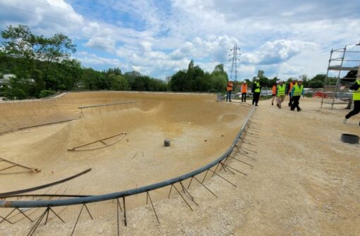 Construction du skate parc au Silôt