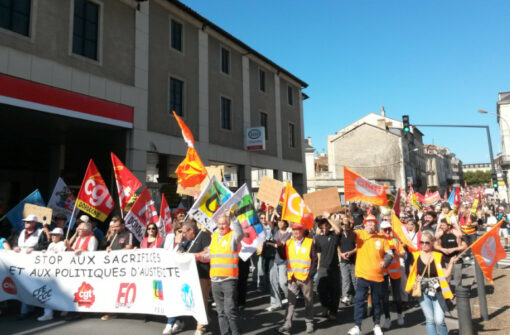 Manif 18 septembre à Périgueux, précarité, abus des milliardaires, rassemblement citoyen et consommation locale
