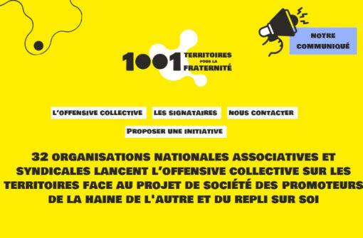 1001 territoires pour la fraternité, 32 assos dont la LDH contre la banalisations de la xénophobie