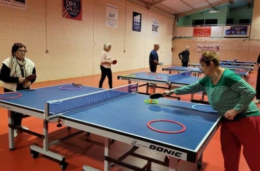 Séance de Ping Santé avec France Alzheimer et France Parkinson au club de tennis de table AL de CC