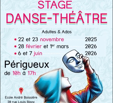 Stages de Danse-Théâtre par la Compagnie La Cerise sur le Gâteau