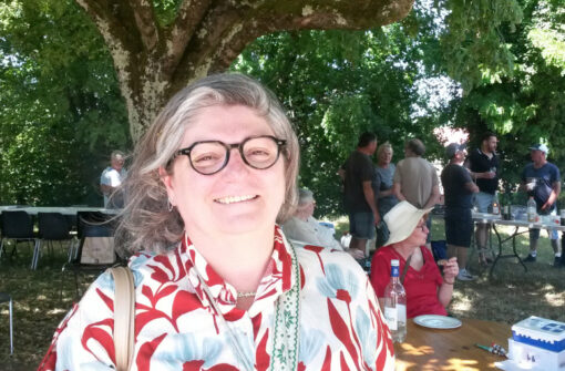 Visite de la présidente des jardinots au national, Delphine Persée à Coulounieix-Chamiers