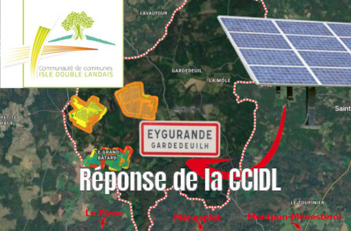 Réponse de la CCIDL Samuel Coustillas sur le projet photovoltaïque d&rsquo;Eygurande-et-Gardedeuil